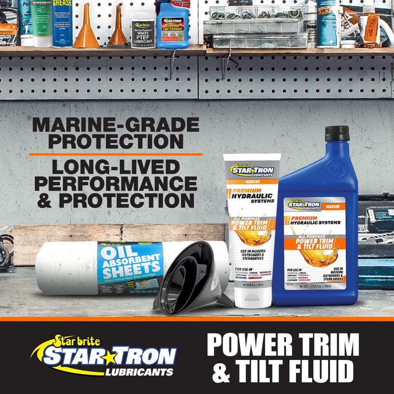 STAR BRITE PRO Star Power Trim & Tilt Fluid - Super Premium All Purpose Hydraulic Fluid for Trim Tabs, Power Tilt & Steering Systems - Anti-Wear, Anti-Foam - Outboard & Stern Drive Systems (028532) - Image 2